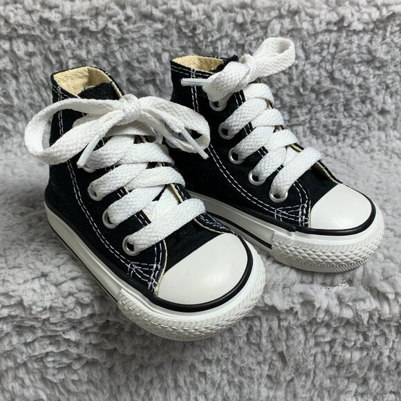Converse Chuck Taylor All Star High Top Infant Sneakers Sz2 - Picture 3 of 14